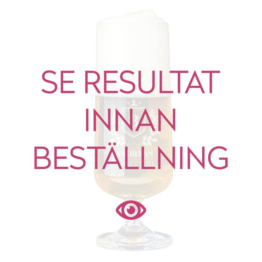 Ölglas med gravyr - Sköld