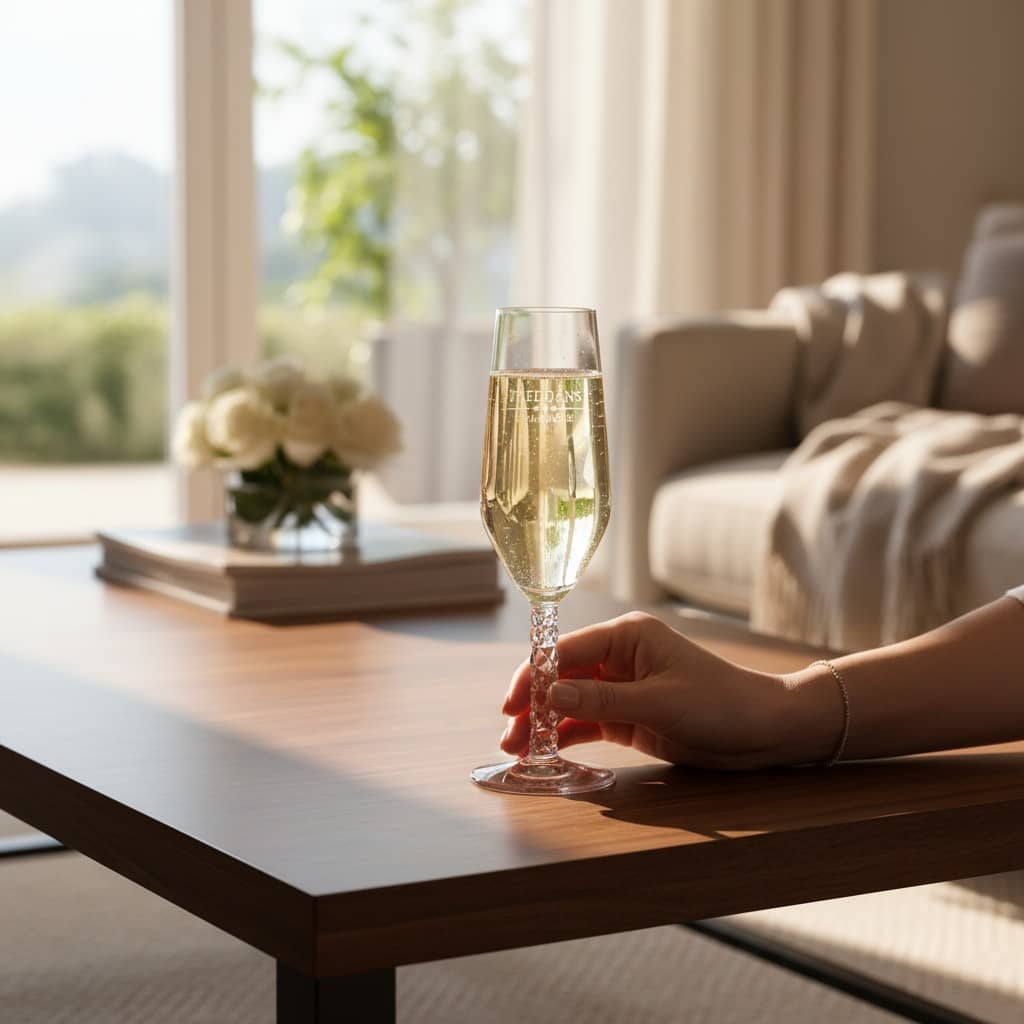 Graverat Orrefors Carat glas med namn i versaler