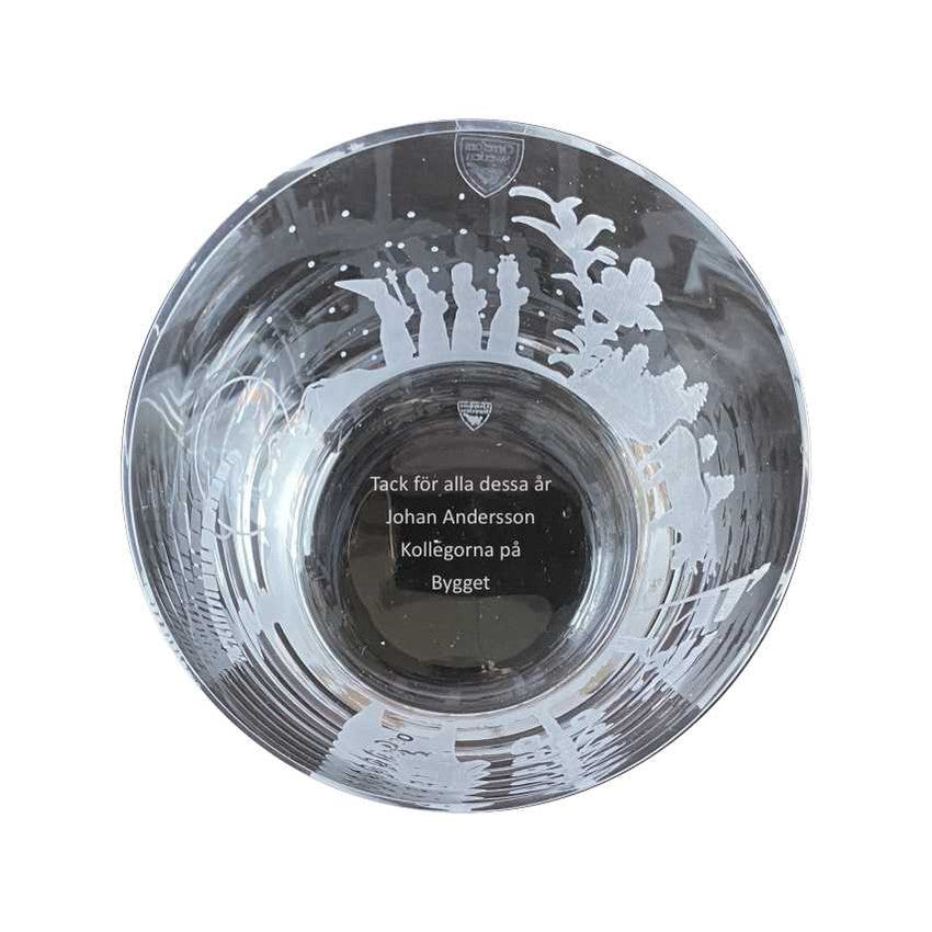 Orrefors Sweden Symbols med gravyr