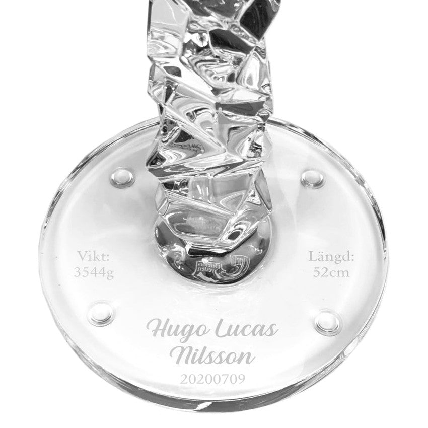 Orrefors Carat ljusstake med gravyr