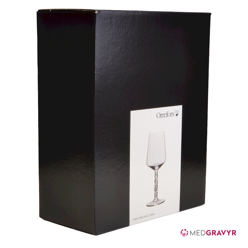 Carat vinglas med gravyr - Ringar (2-pack)