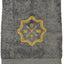 Handduk med emblem och initialer - grå
