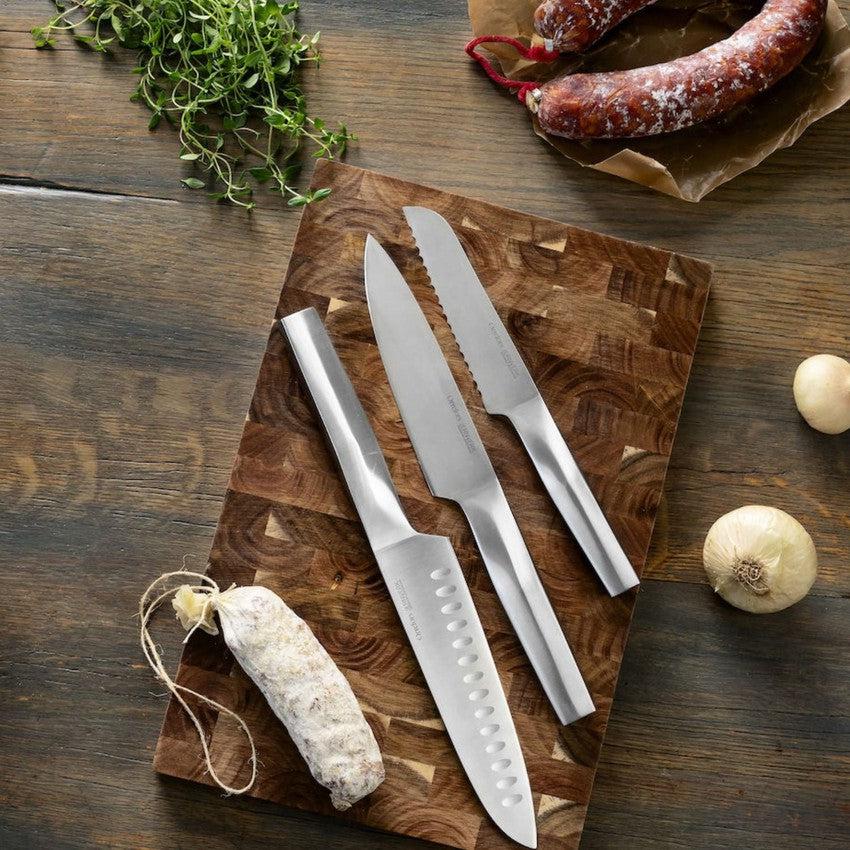 Orrefors Jernverk knivset - med graverad skylt