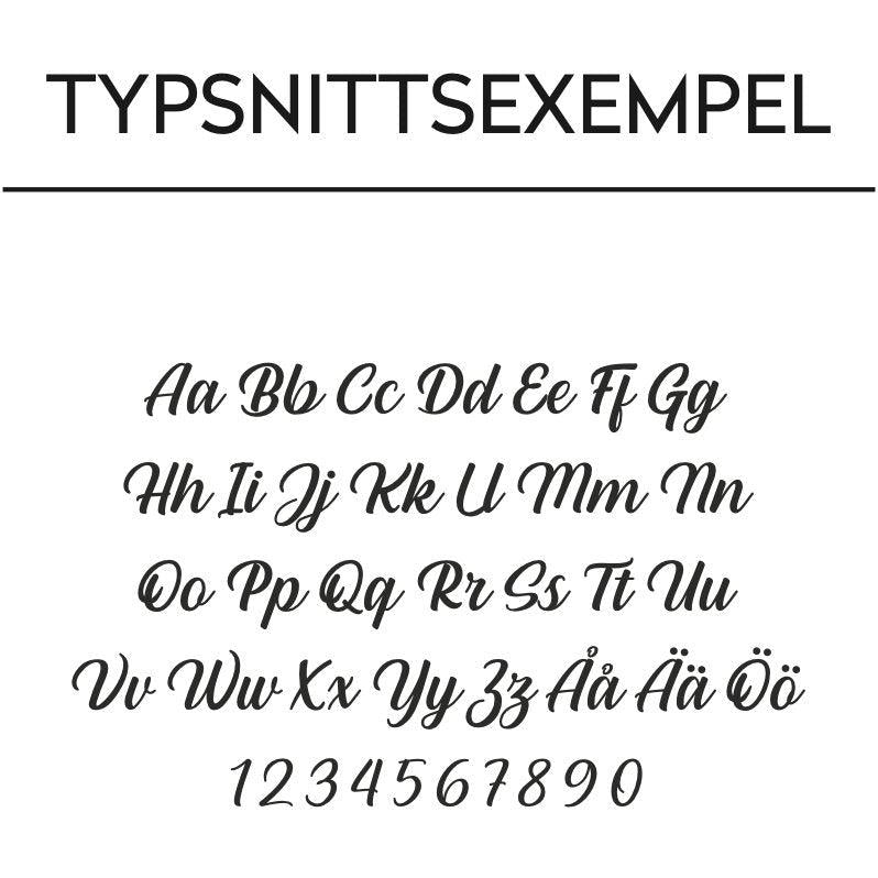 Carat champagneglas med namn - Script