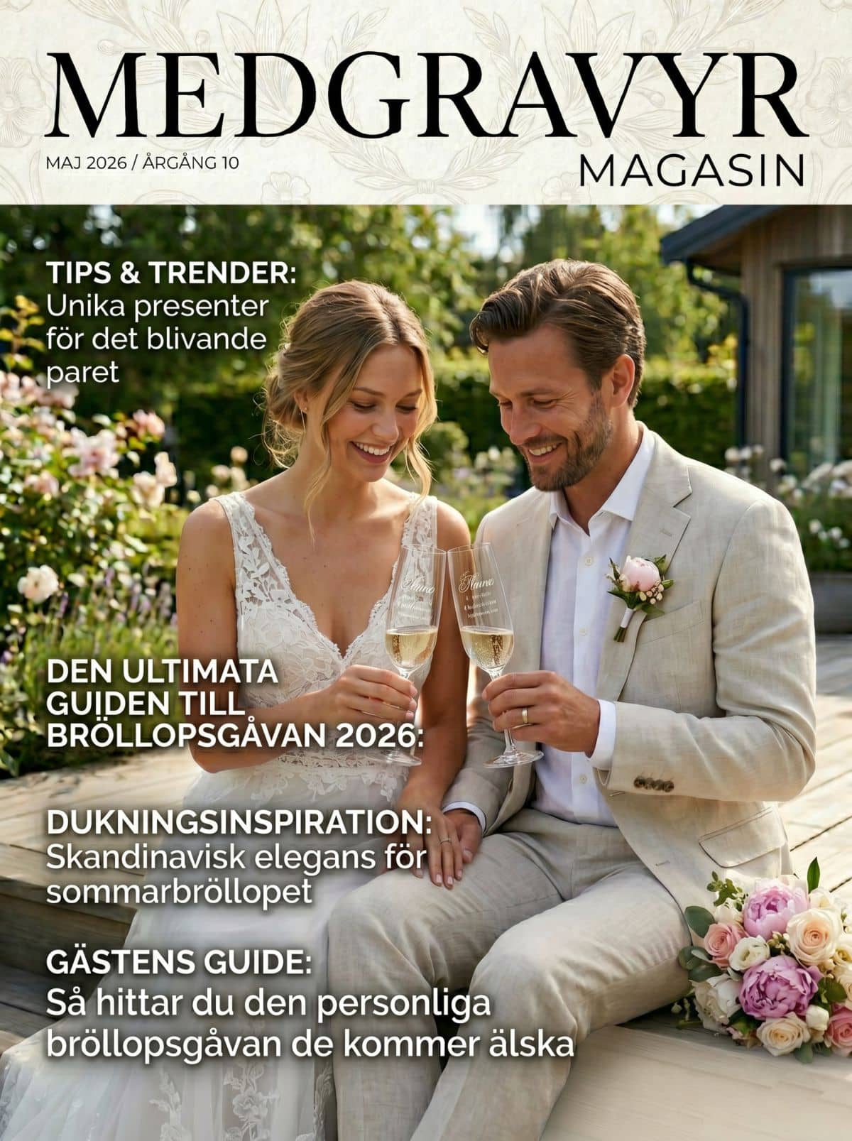 Bröllopspresent med personlig gravyr från medgravyr.se