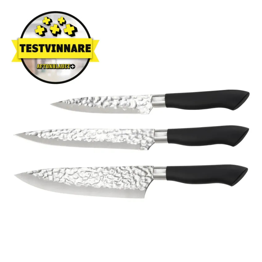 Knivset med personlig hälsning - Svart