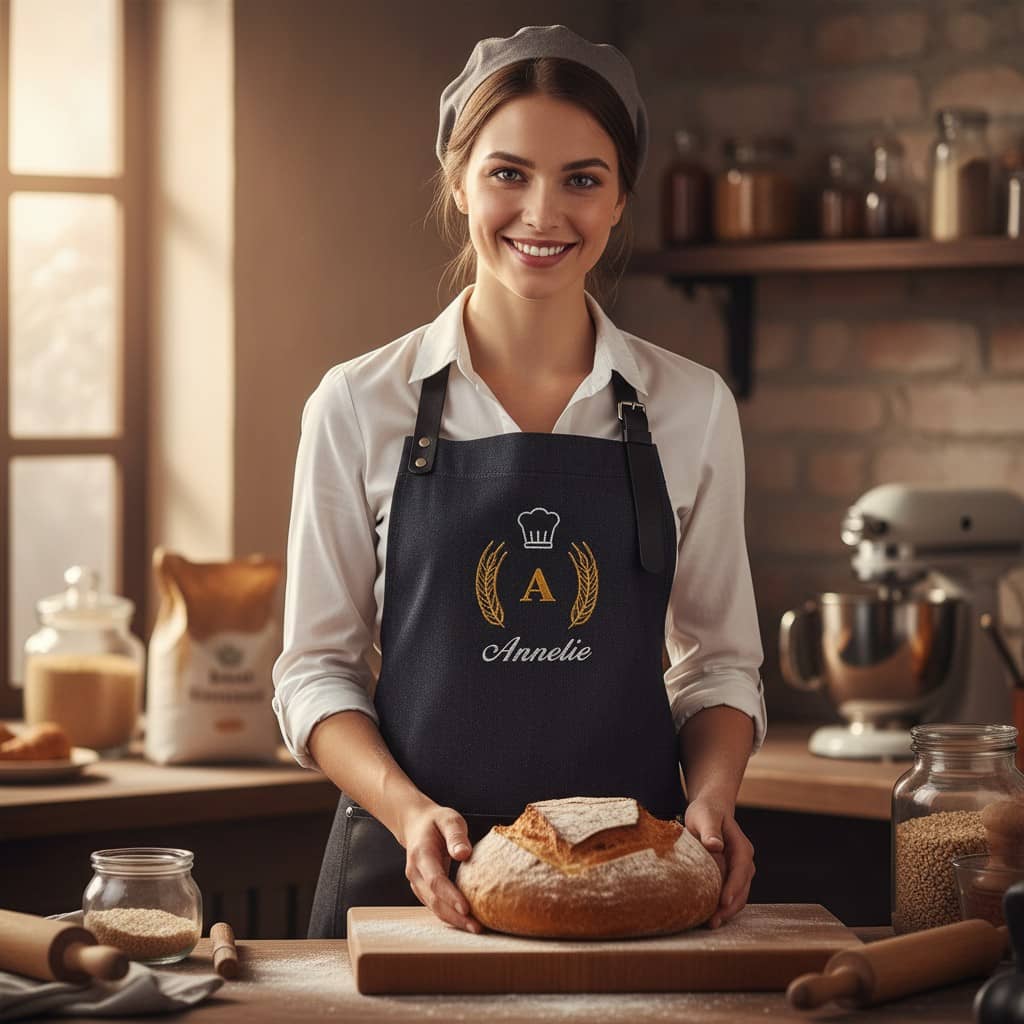 Förkläde Bagarn med personlig broderad text