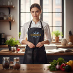 Miljöbild förkläde med personlig brodyr till kocken