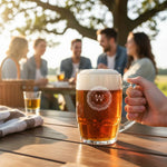 Klassisk ölsejdel med personlig gravyr och Circle-motiv