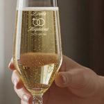 Orrefors champagneglas med gravyr