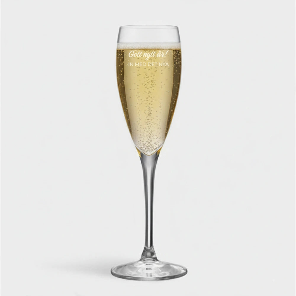 Orrefors More champagne med namn