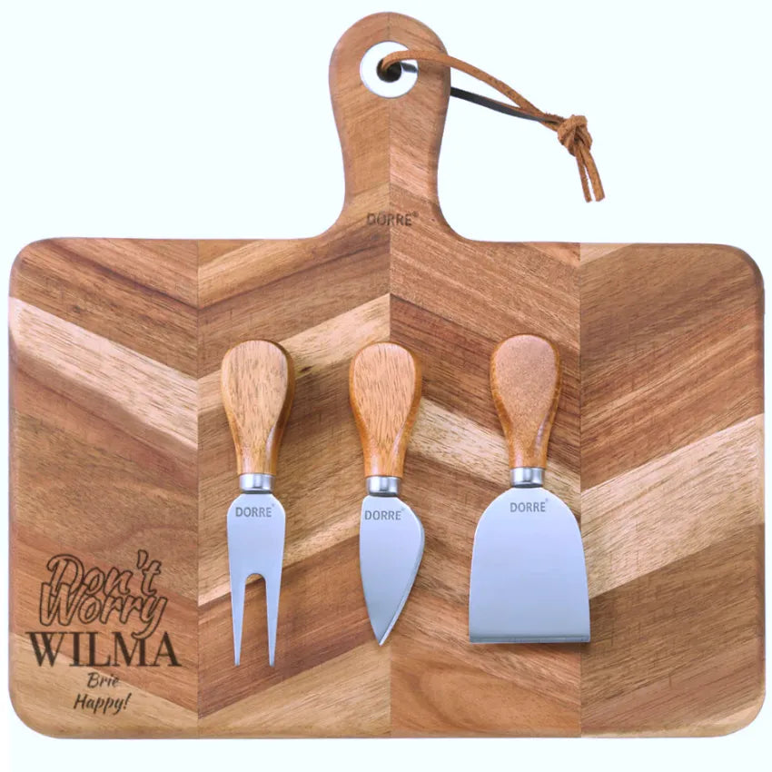 Osbricka med bestick och gravyr - Världens bästa