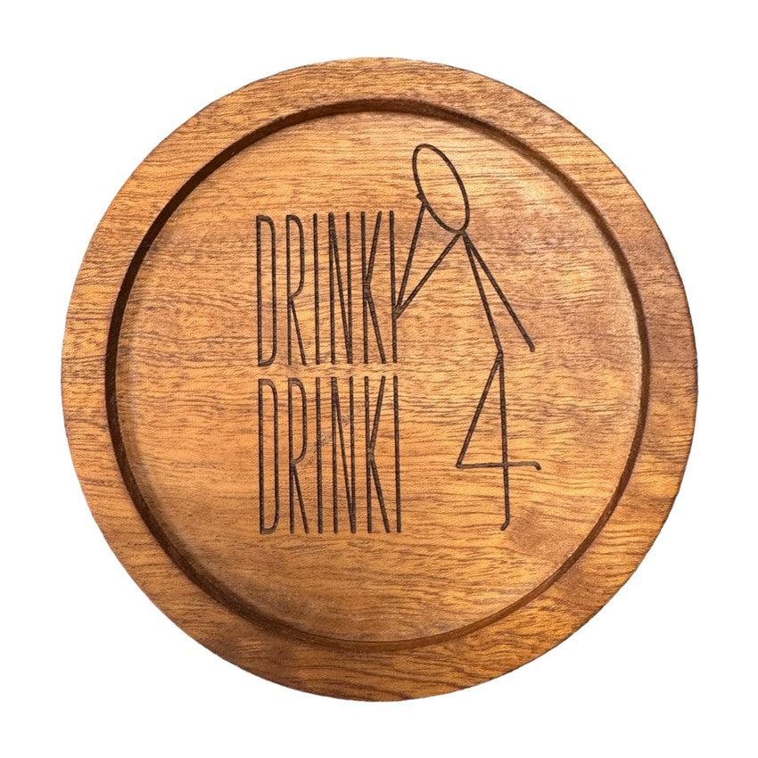 Drinki Drinki glasunderlägg av trä – Tim Mäklin / timpan666 Special Edition