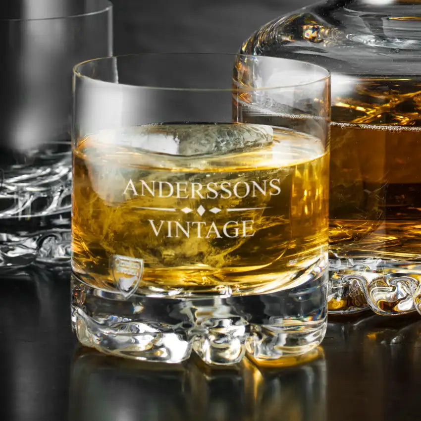 Orrefors Erik Double old fashioned med namn