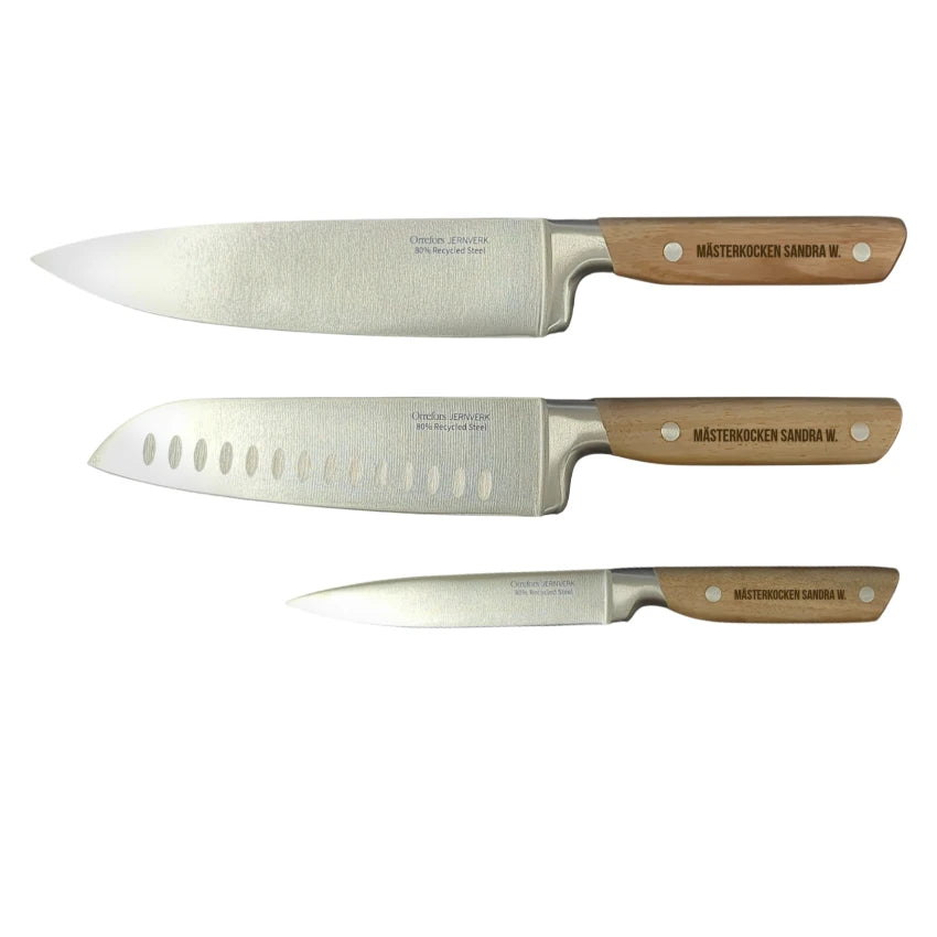 Orrefors Jernverk knivar med gravyr