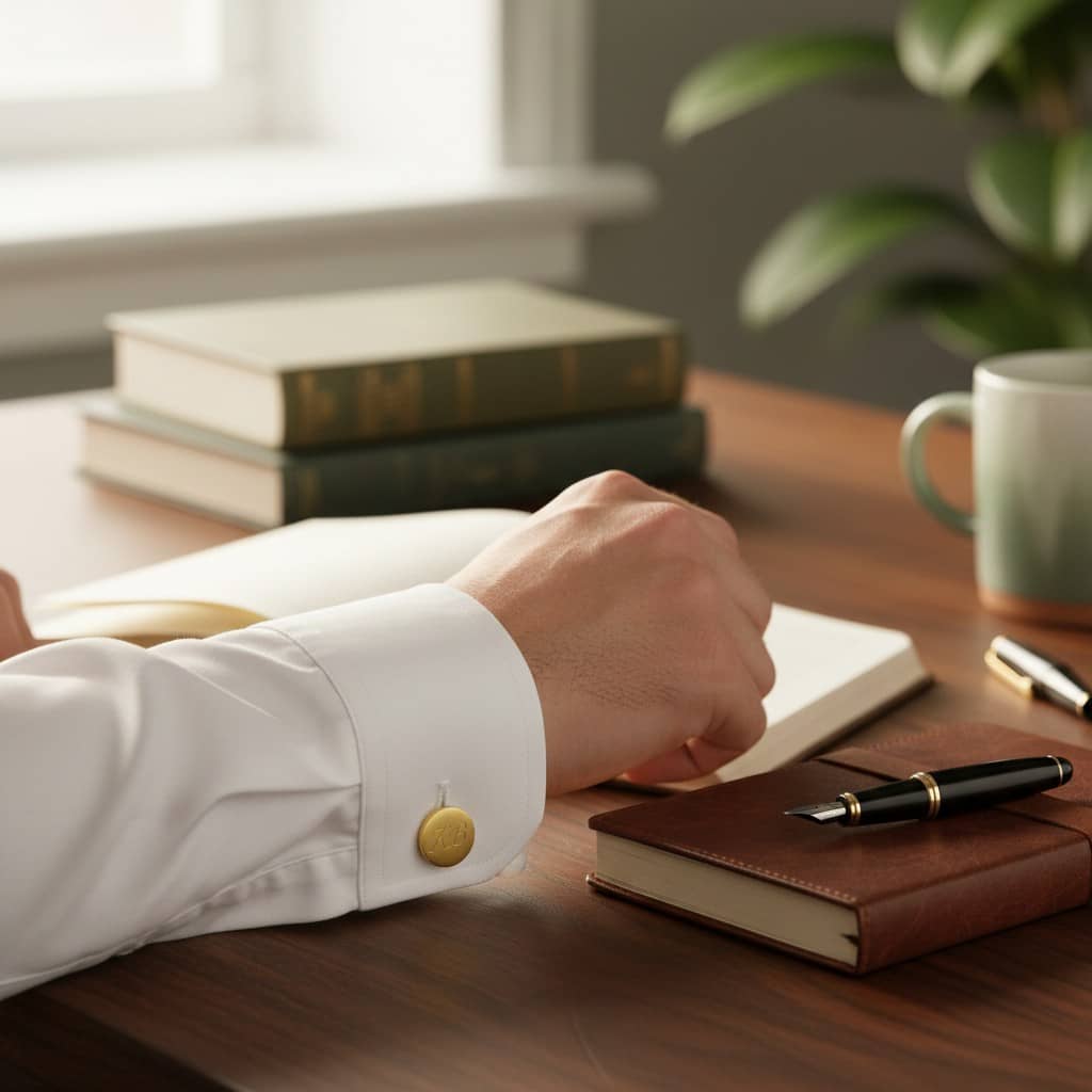 Personliga manschettknappar – Monogramgravyr