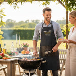 Miljöbild förkläde med motiv licence to grill