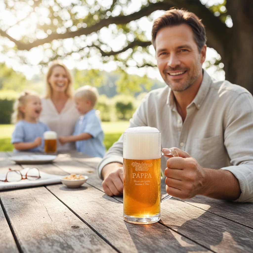 Ge pappa en graverad ölsejdel