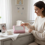 Smyckeskrin och speldosa med gravyr