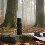 Miljöbild på termos med jaktmotiv med gravyr