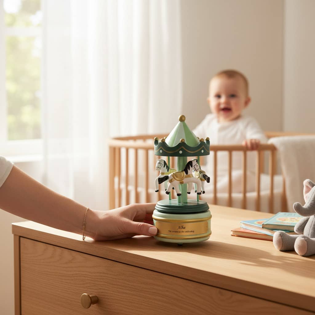 Speldosa i trä med personlig gravyr – perfekt doppresent