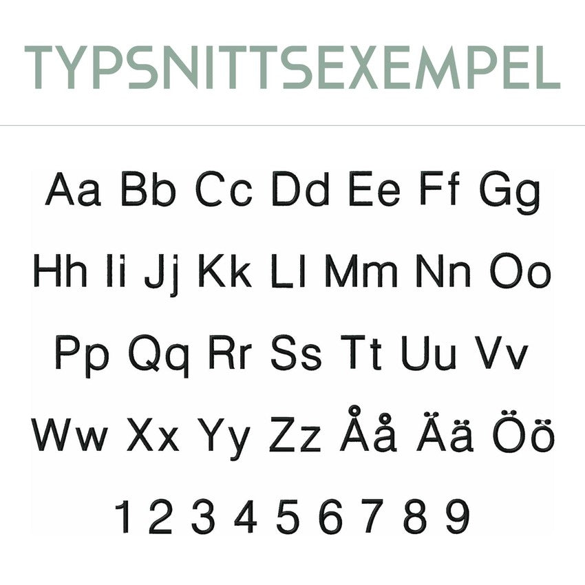 Handduk med namn - aqua - rak text