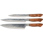 3-pack knivar med graverad skylt