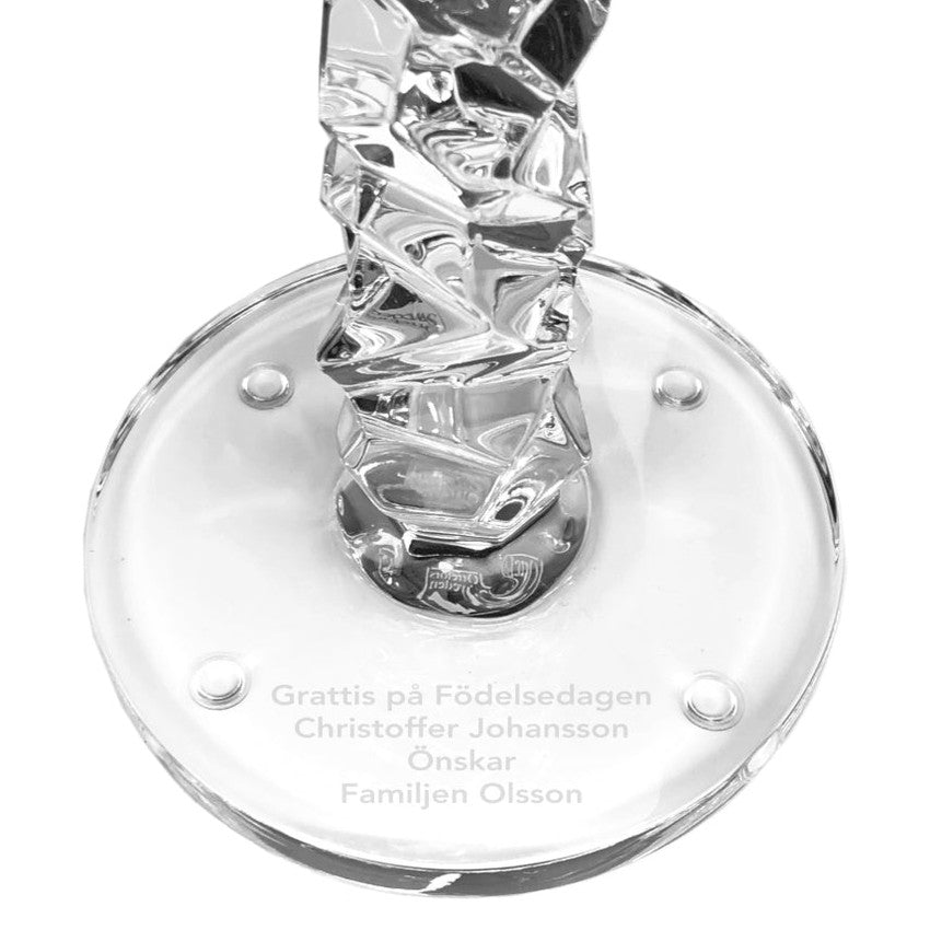 Orrefors Carat ljusstake - med gravyr