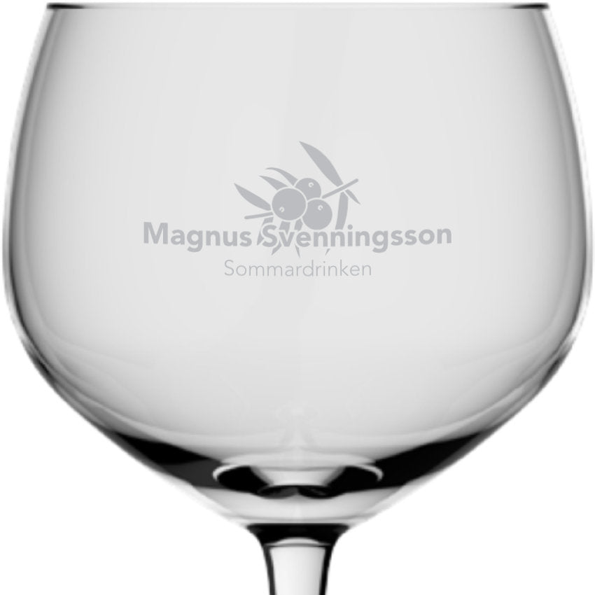 Gin och tonicglas med gravyr - Juniper