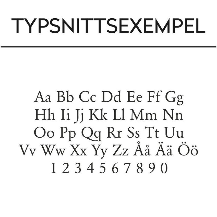 Glasunderlägg skiffer - Initial och namn