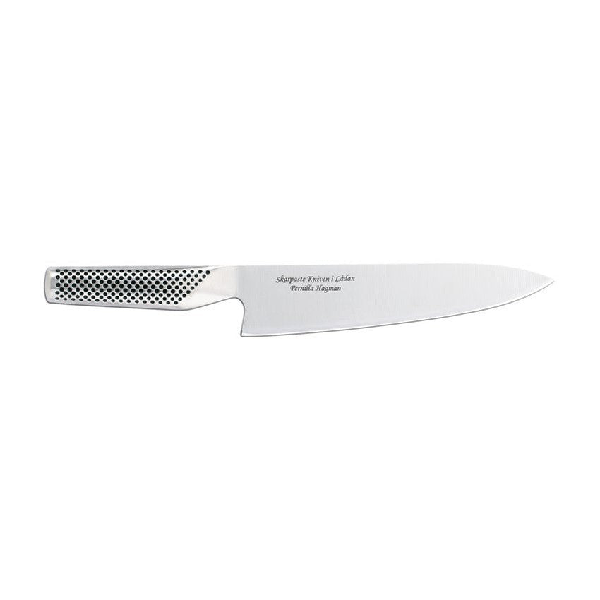 Global kockkniv med gravyr - 20cm G-2