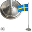 Flaggstång i svenskt tenn - 30cm - med gravyr