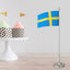 Flaggstång i svenskt tenn - 30cm - med gravyr