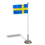 Flaggstång i svenskt tenn - 45cm - med gravyr