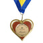 Medalj i form av ett hjärta med gravyr