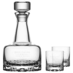 Karaff och glas med gravering
