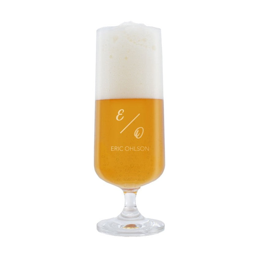 Ölglas med gravyr - Monogram