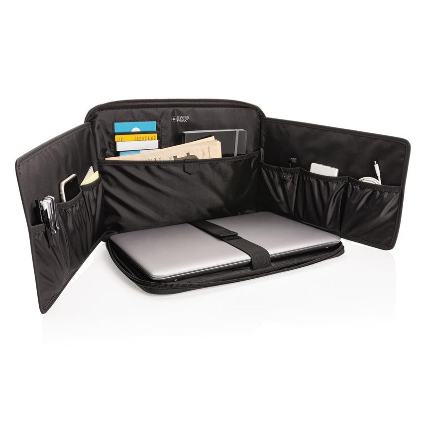 Laptopsleeve med broderat namn - Veganläder