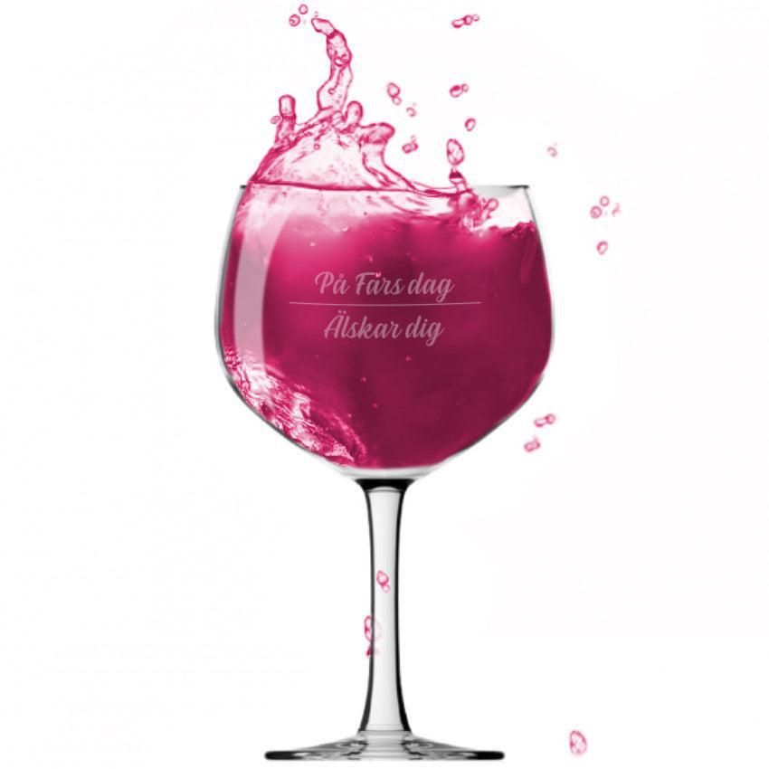 Gin och tonicglas med gravyr - Script