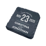 Save the date - Glasunderlägg som personlig inbjudan