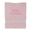 Handduk med namn - rosa - rak text