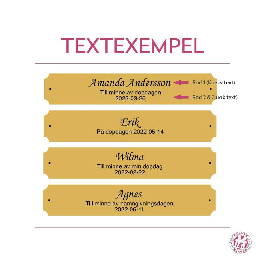 Textexempel gravyr träkarusell från medgravyr.se
