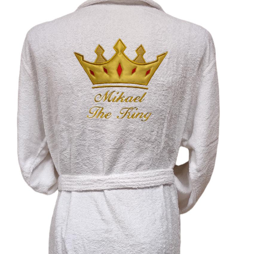 Broderad badrock med namn